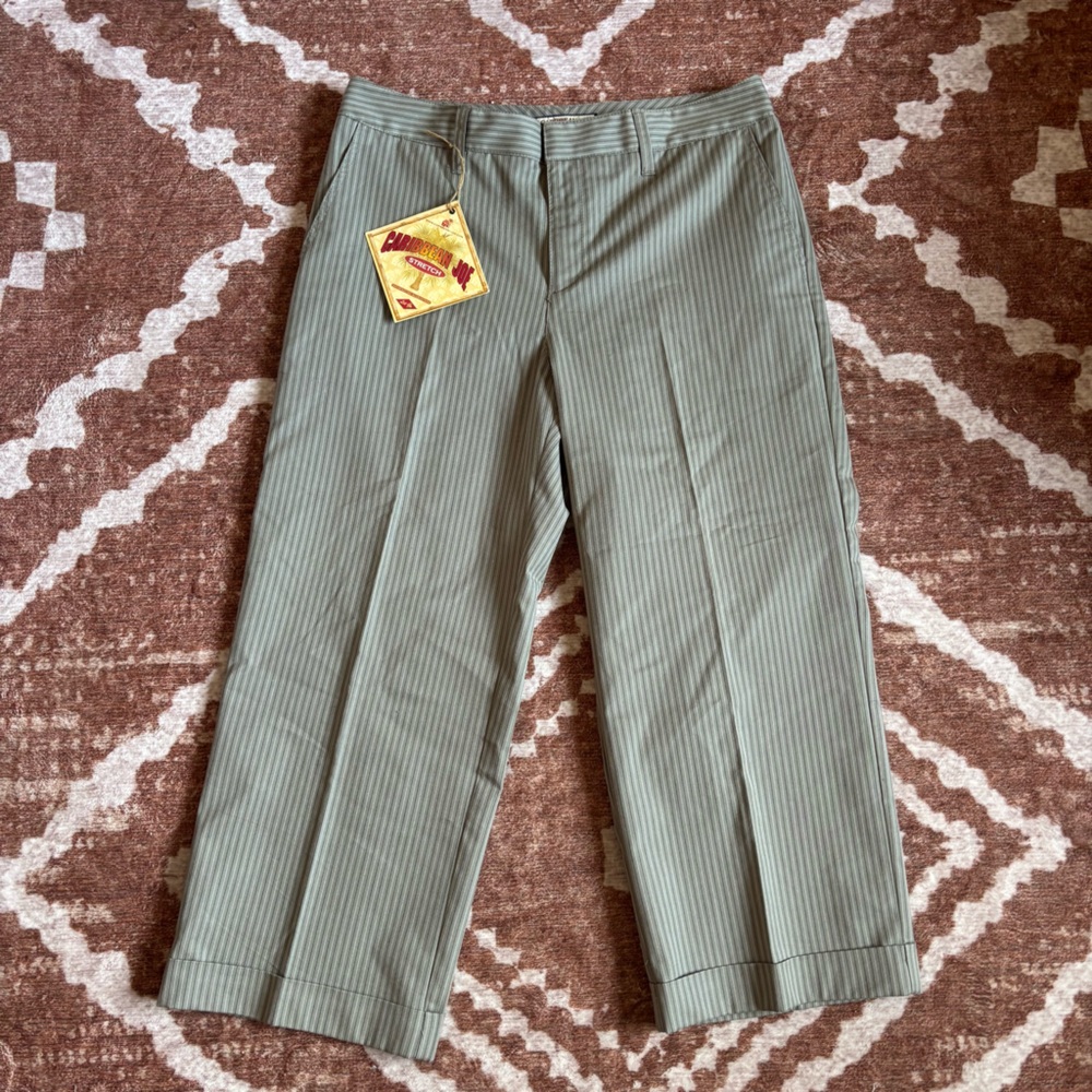Vintage Caribbean Joe Green Striped Pants